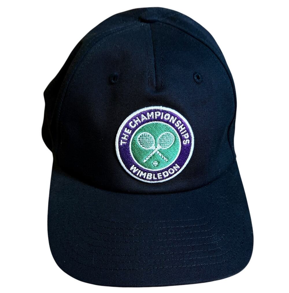 Official Wimbledon Championships Adjustable Black Baseball Cap Tennis Hat Logo